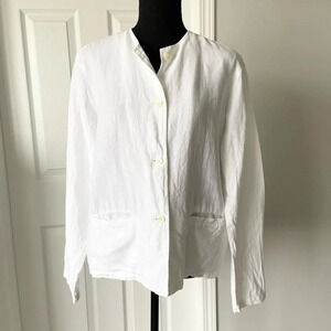 Liz Claiborne Liz Sport Linen Button Down  Jacket